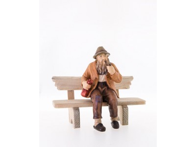 Sitzender Mann ohne Bank